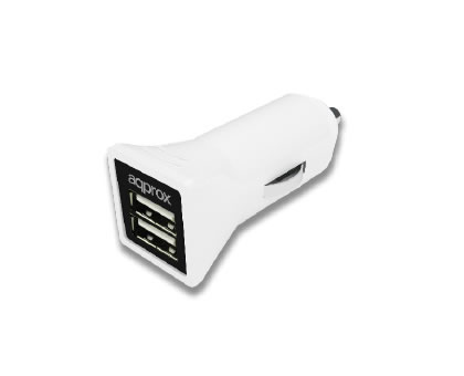 approx appusbcar31W cargador coche 2 Usb 31A Blanco